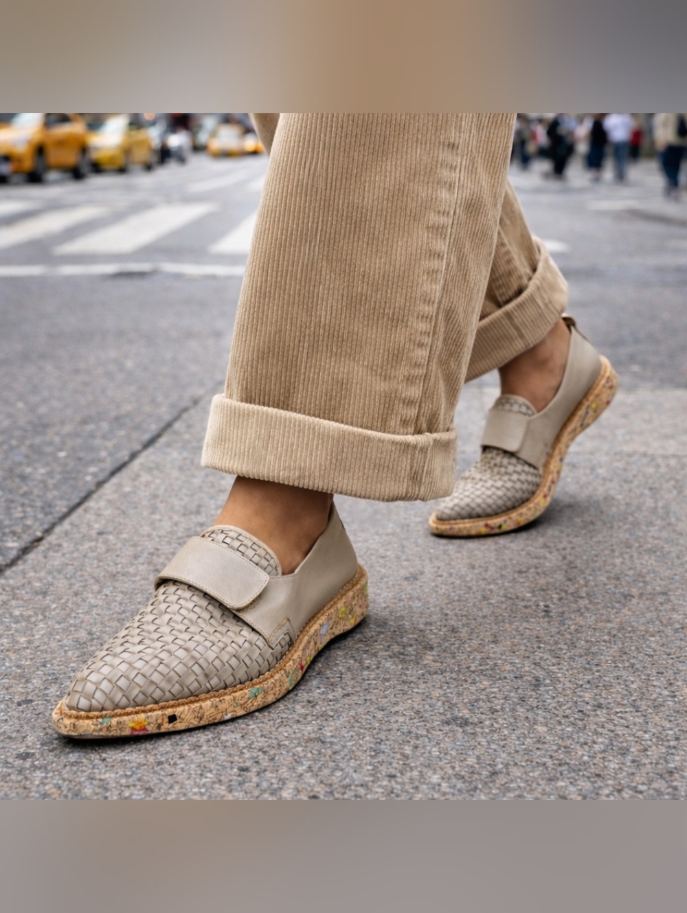 NWoB MATT BERNSON Hanne Gaby Collab Woven Loafers Cork Sole Leather Shoes 7